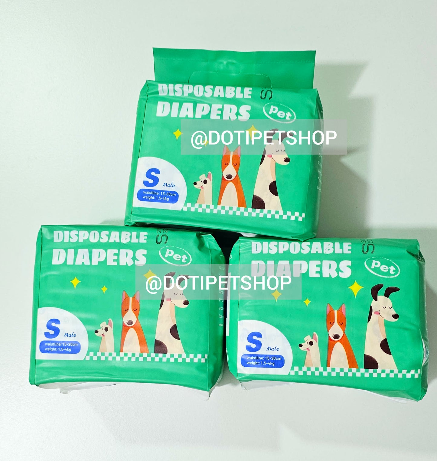 Pack x3 pañales Macho S