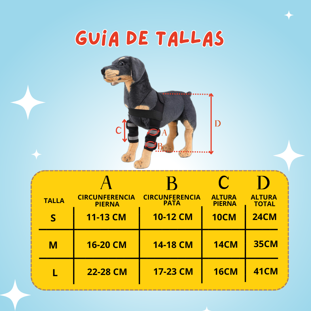 Protector de Rodilla Delanteras para Perro