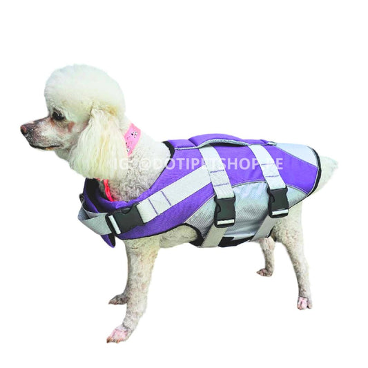 Chaleco Flotador para Perro Morado