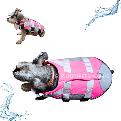 Chaleco Flotador para Perro Fucsia