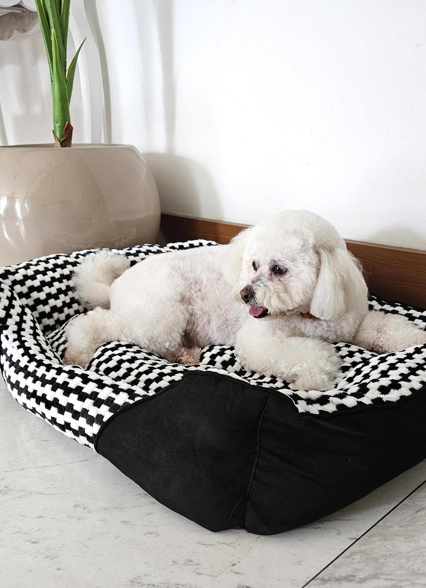 Cama Rectangular Premium para Mascotas 80 x 65 x 18 cm