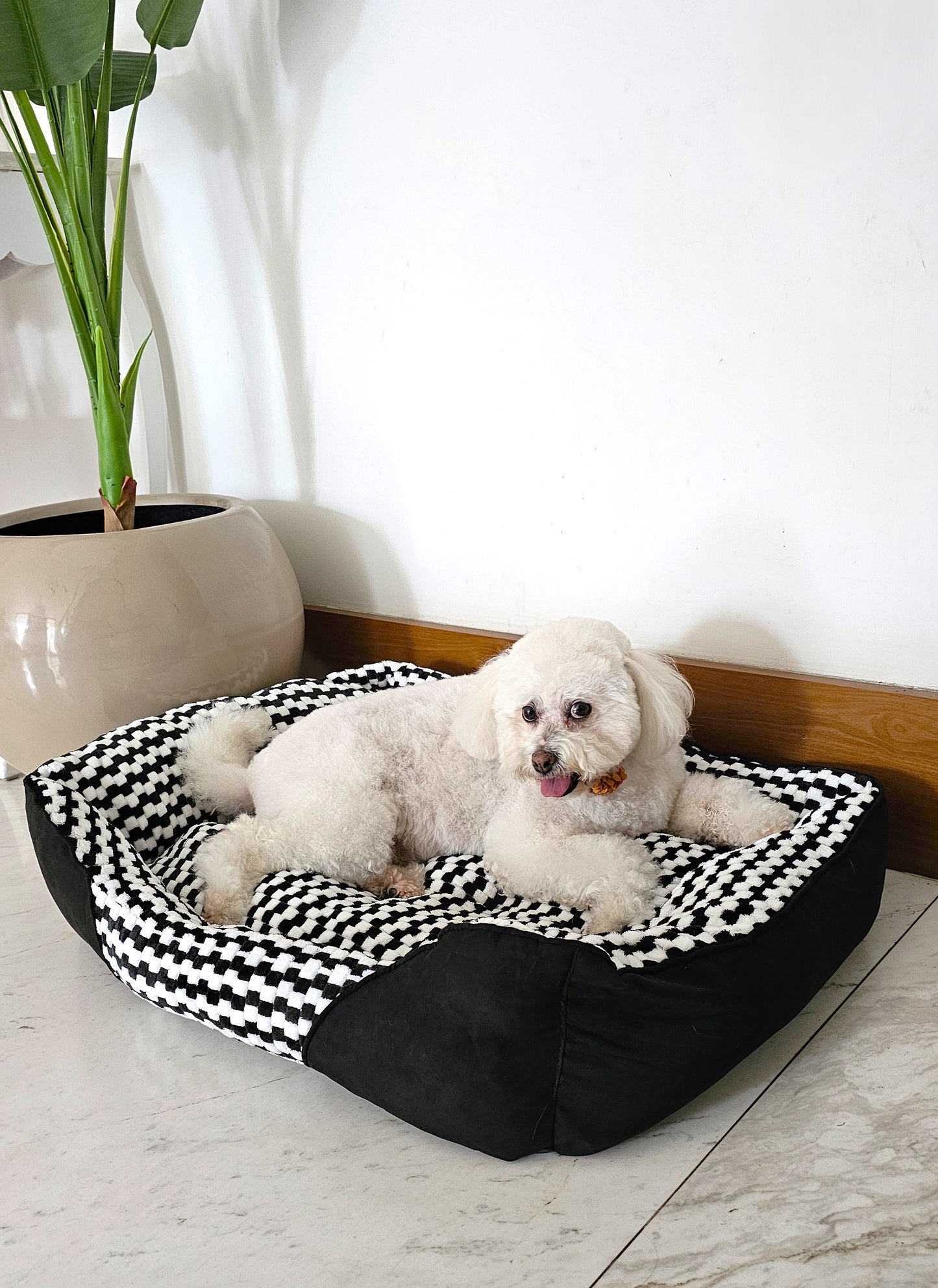 Cama Rectangular Premium para Mascotas 80 x 65 x 18 cm