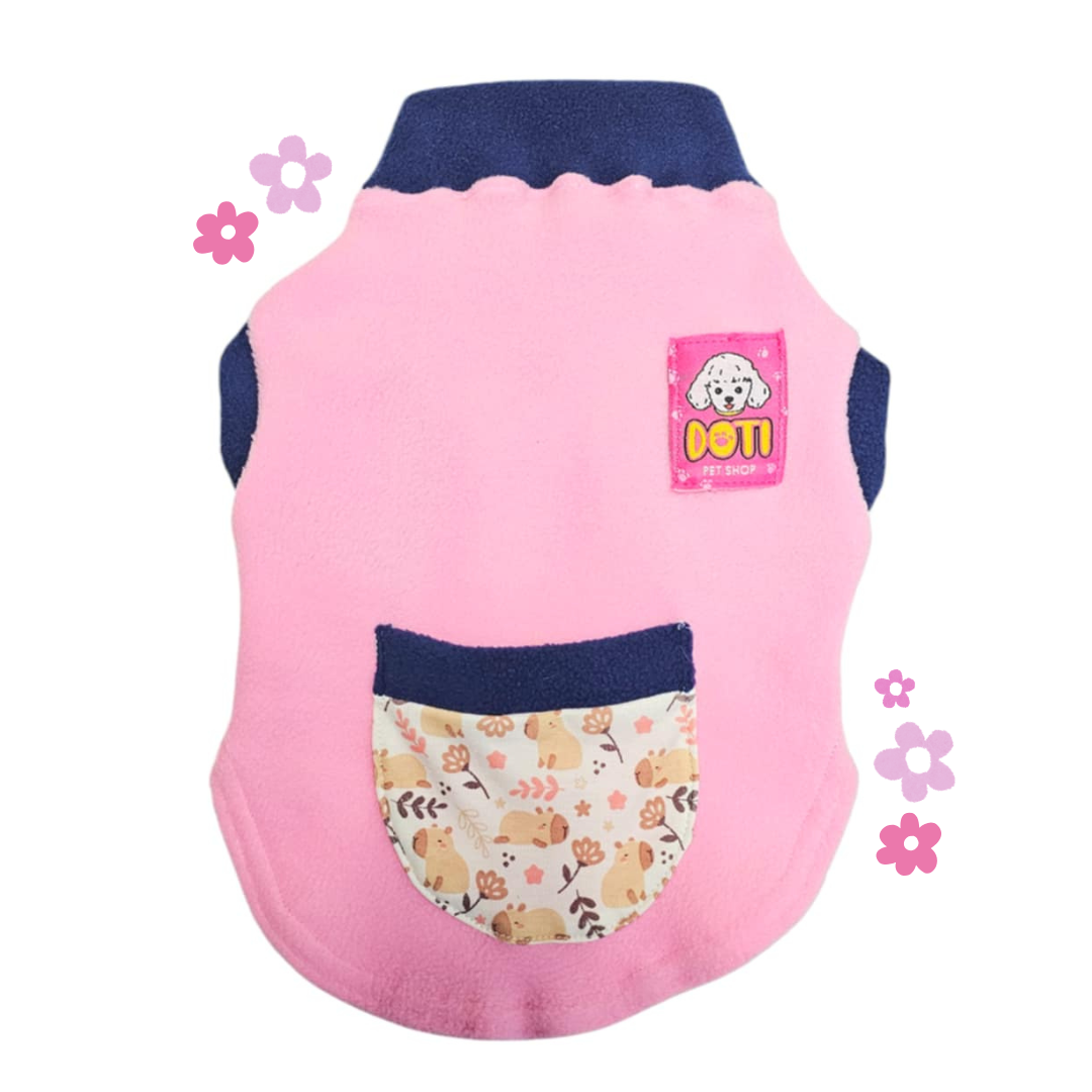 Chaleco Polar Rosa