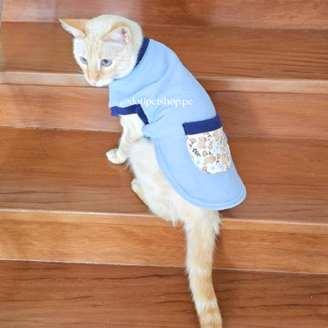 Chaleco Polar Celeste