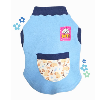 Chaleco Polar Celeste