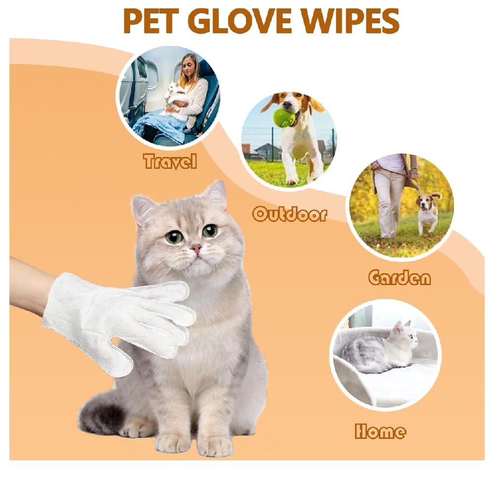 Guantes Húmedos para Mascotas 6unds