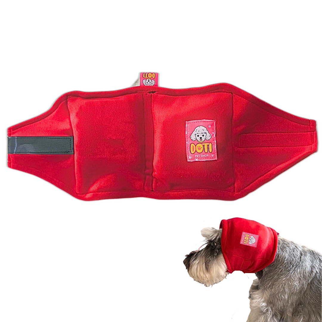 Orejera Reductores de Ruido para Mascotas Rojo