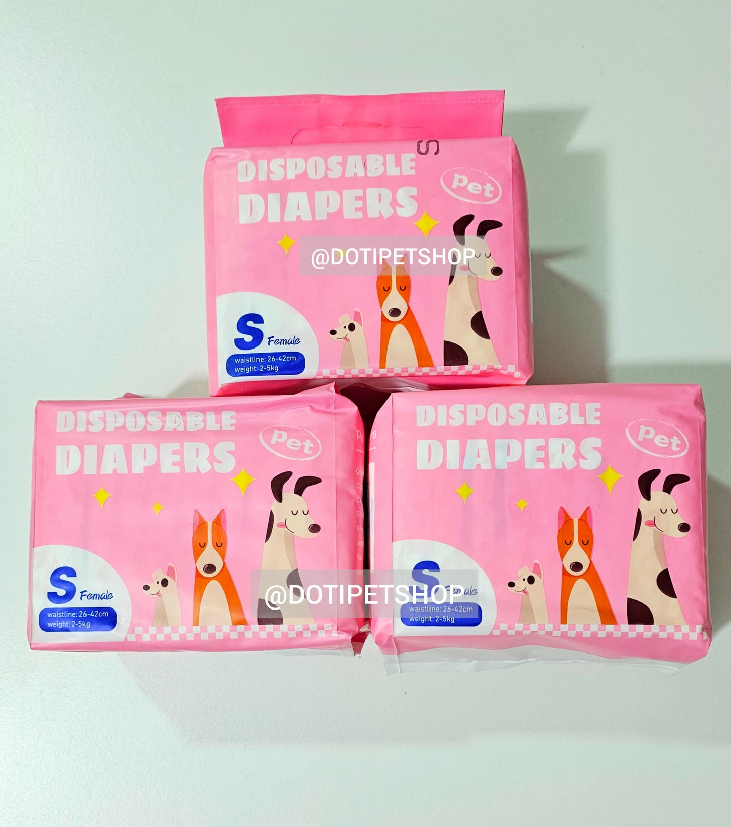 Pack x3 Pañales Hembra S