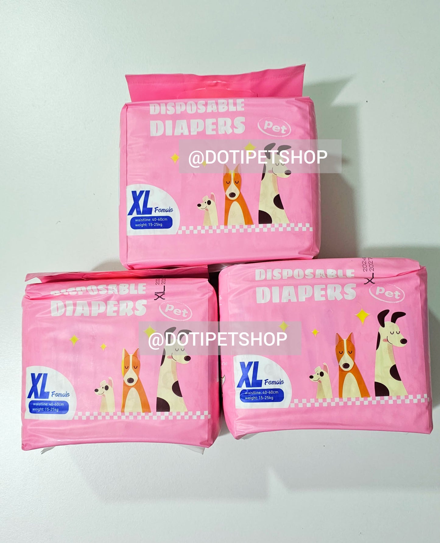 Pack x3 Pañales Hembra XL