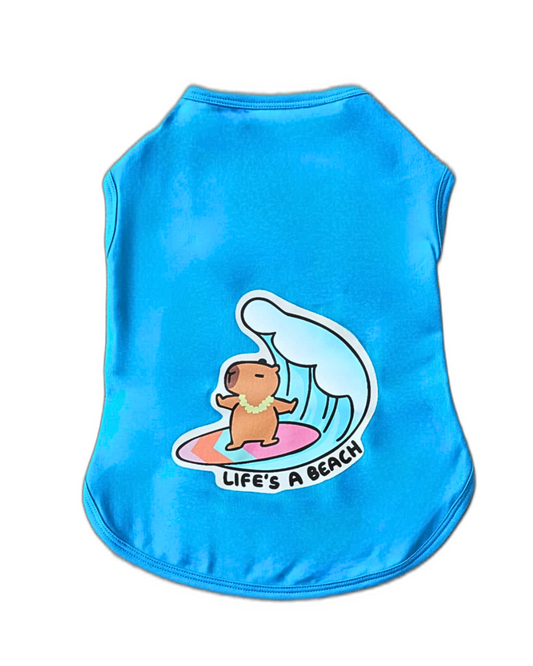 Polo de Algodón Capibara Surf Azul