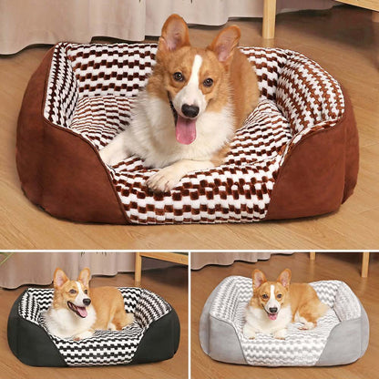 Cama Rectangular Premium para Mascotas 80 x 65 x 18 cm