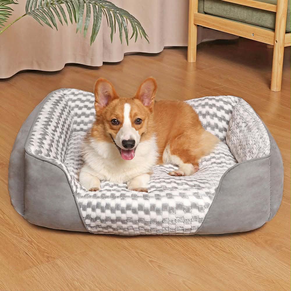 Cama Rectangular Premium para Mascotas 80 x 65 x 18 cm