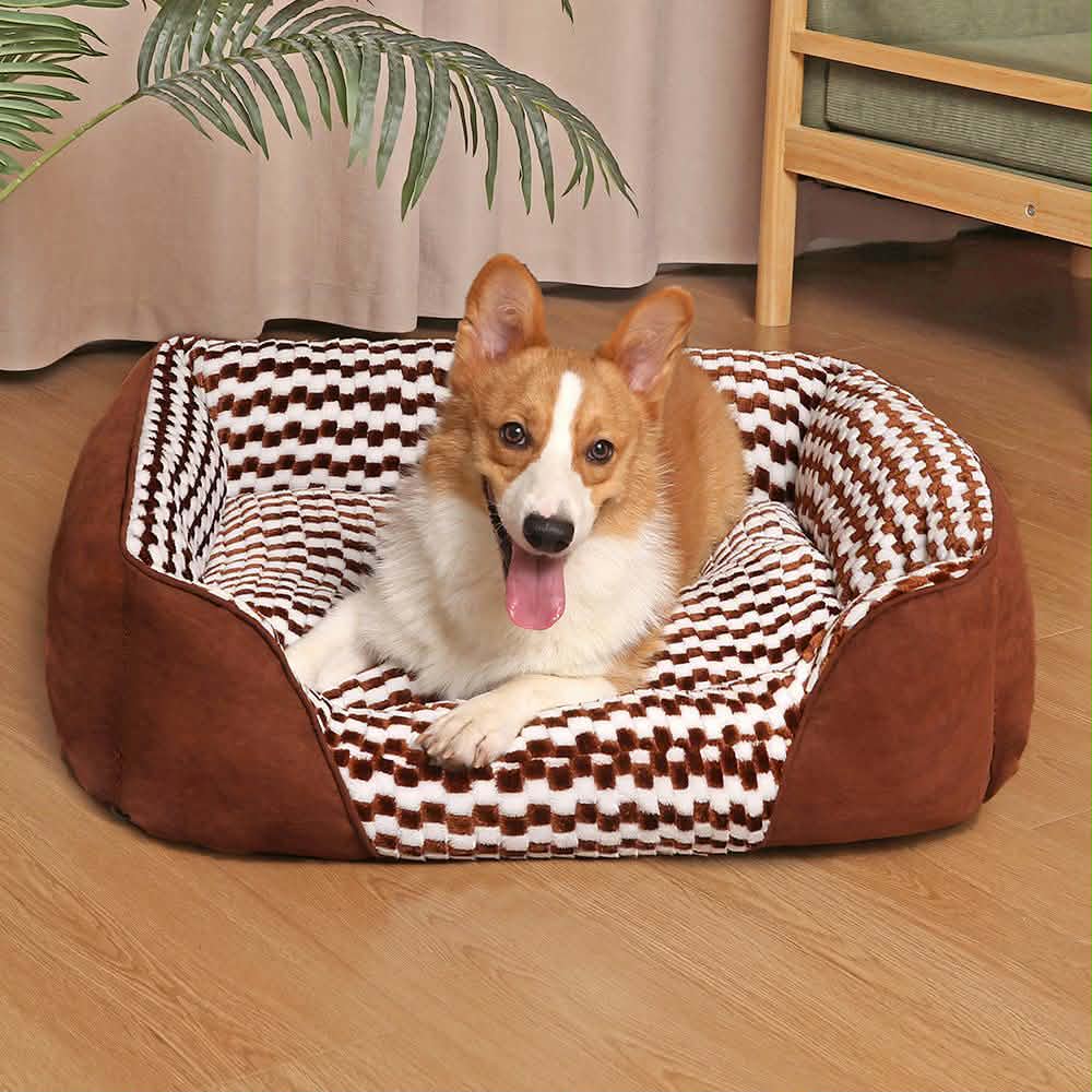 Cama Rectangular Premium para Mascotas 80 x 65 x 18 cm