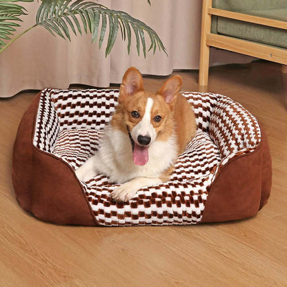 Cama Rectangular Premium para Mascotas 80 x 65 x 18 cm