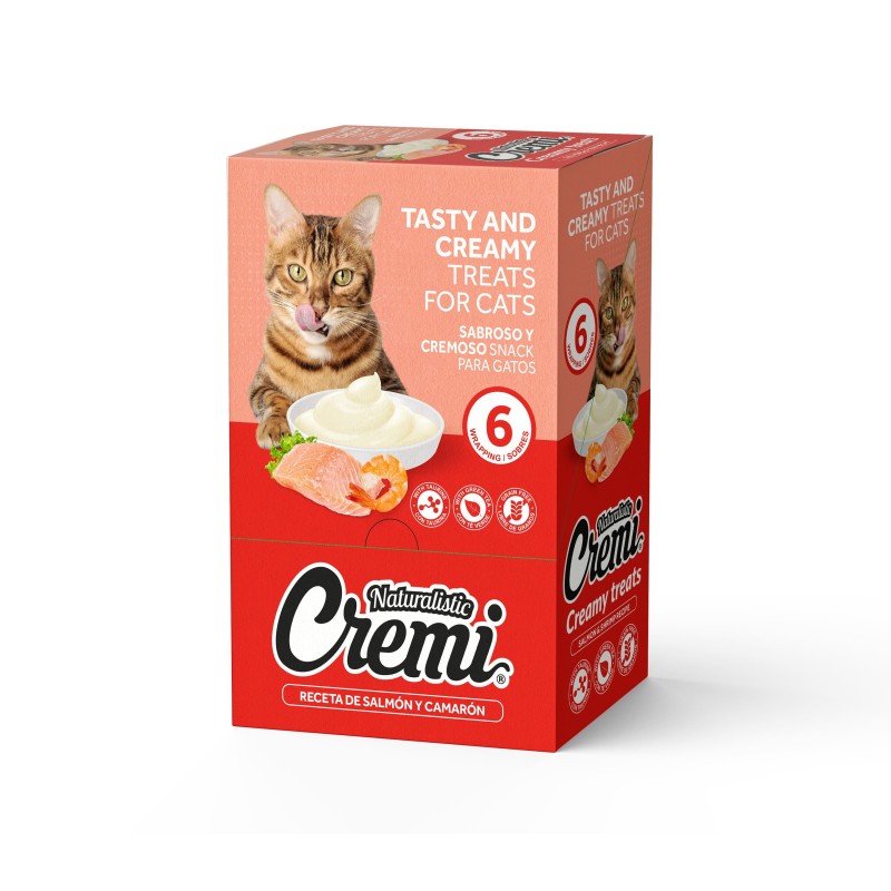 Cremi Naturalistic Salmón y Camarón - Snack Cremoso