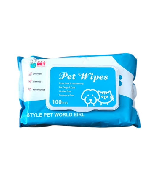 Toallitas Húmedas para Mascotas 100unds